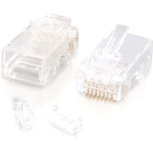 Load image into Gallery viewer, C2G RJ45 Cat5E Modular (with Load Bar) Plug for Round Solid/Stranded Cable - 100pk - RJ-45