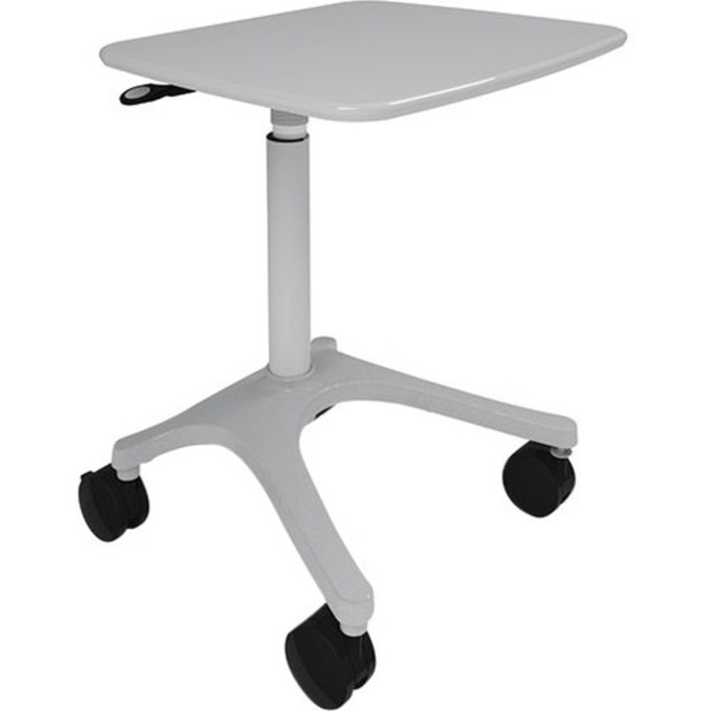 Anthro Zido 25, Adjustable-Height Cart, Light Load - 150 lb Capacity - 4 Casters - 4in Caster Size - Medium Density Fiberboard (MDF), Cast Metal - 25in Width x 25.8in Depth x 40in Height - Steel Frame - Cool Gray