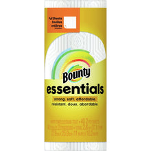Load image into Gallery viewer, Bounty Essentials Paper Towel Rolls - 2 Ply - 40 Sheets/Roll - White - For Kitchen - 1200 - 30 / Carton
