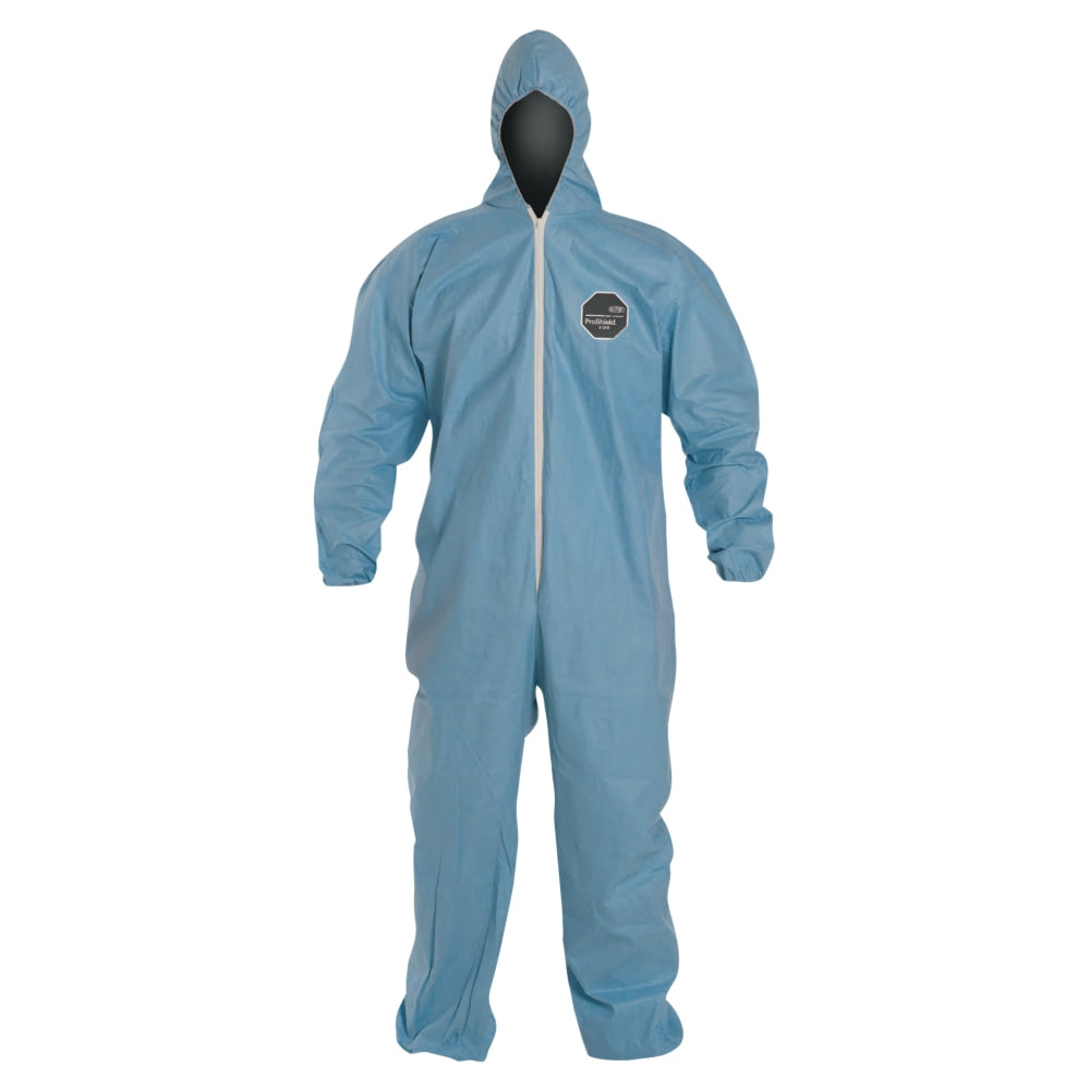 DuPont ProShield 6 SFR Coveralls With Attached Hood, 3XL, Blue, Pack Of 25