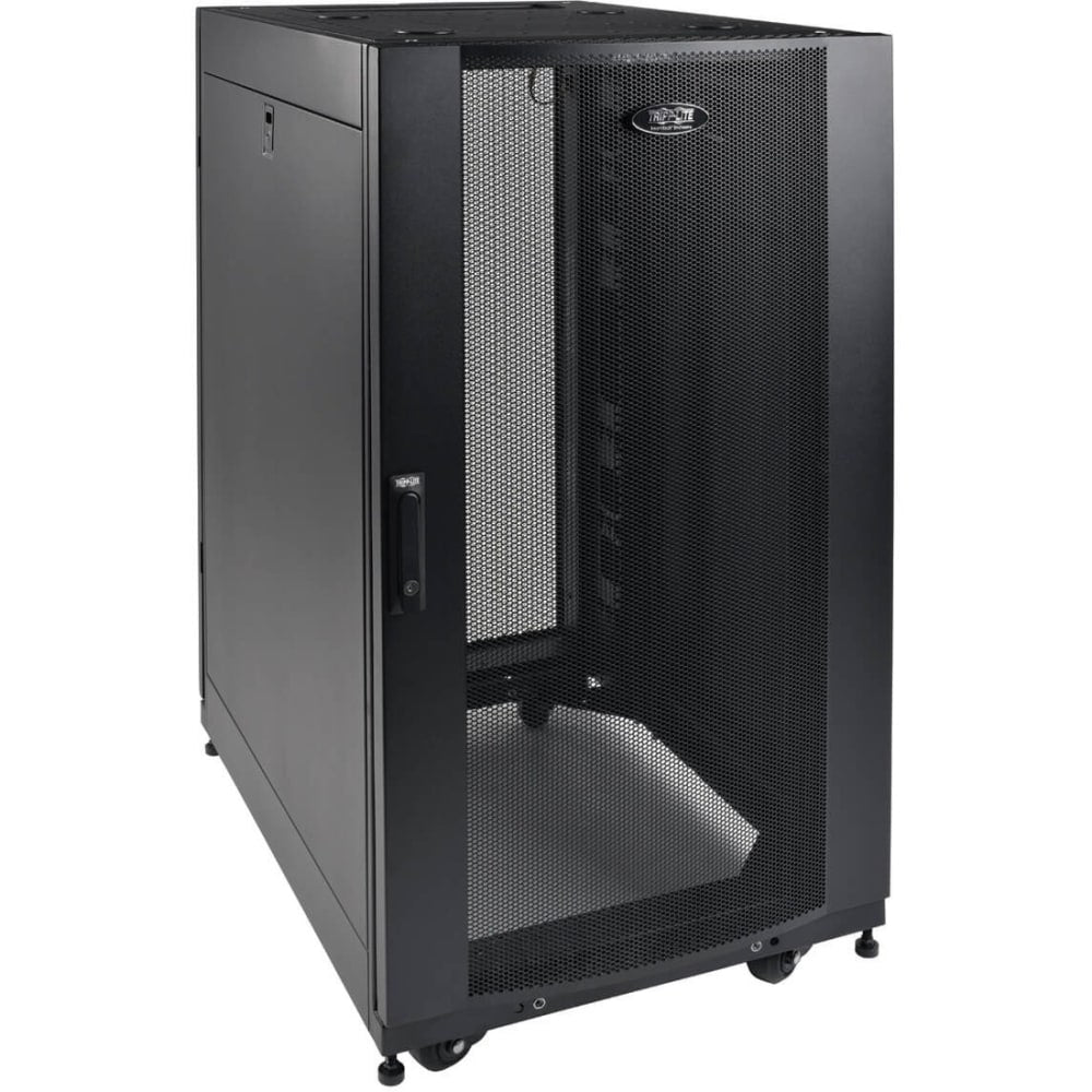 Tripp Lite 25U Rack Enclosure Server Networking Cabinet Shallow Depth - For A/V Equipment - 25U Rack Height27in Rack Depth - Floor Standing - Black - Steel - 3000 lb Maximum Weight Capacity