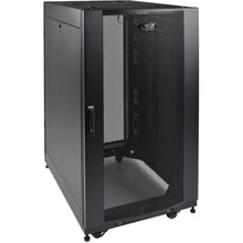 Load image into Gallery viewer, Tripp Lite 25U Rack Enclosure Server Networking Cabinet Shallow Depth - For A/V Equipment - 25U Rack Height27in Rack Depth - Floor Standing - Black - Steel - 3000 lb Maximum Weight Capacity