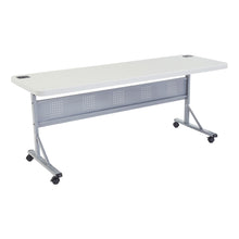 Load image into Gallery viewer, National Public Seating Flip-N-Store Table, 29-1/2inH x 24inW x 72inD, Speckled Gray