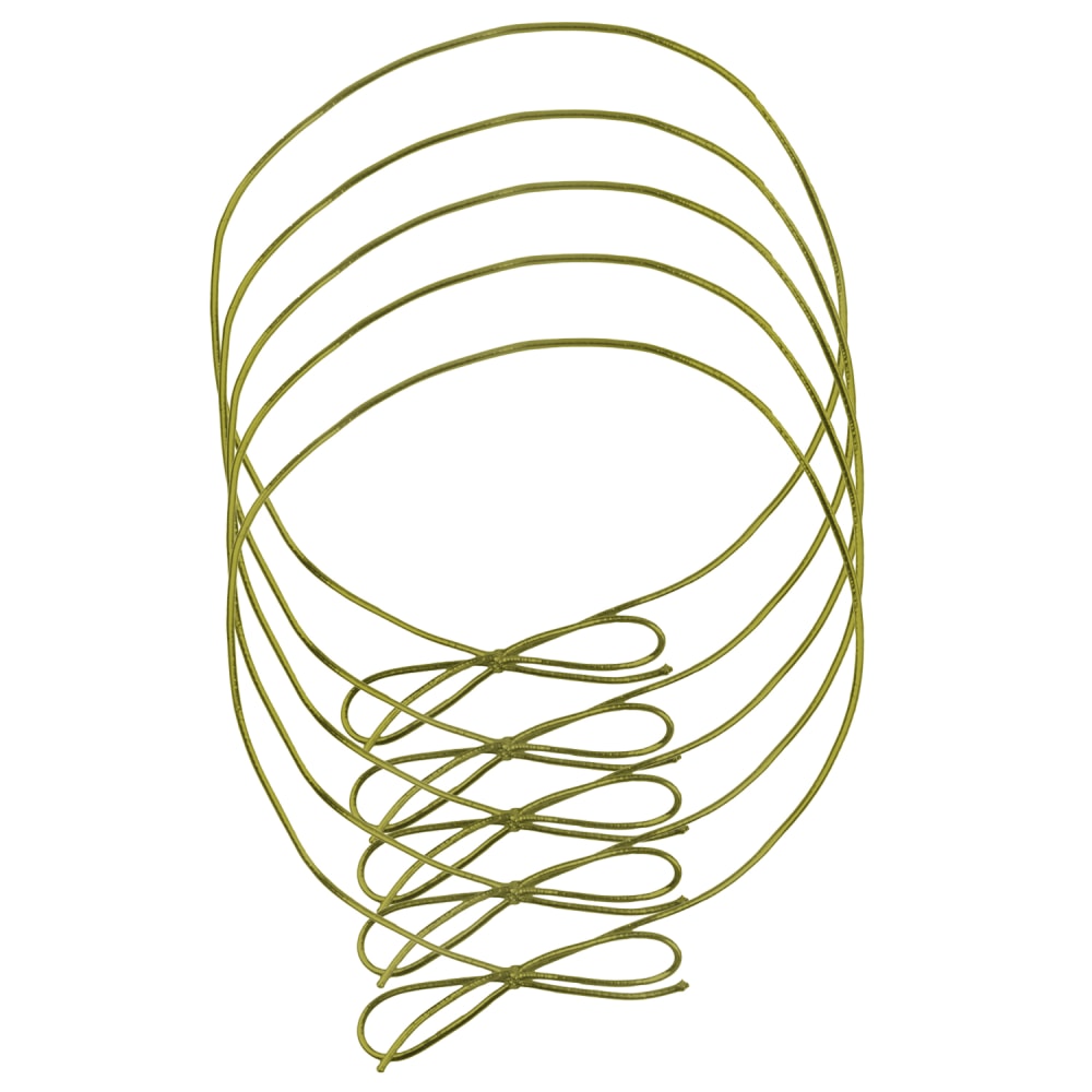 JAM Paper Large Elastic Gift Wrap String Ties, 22in, Metallic Gold, Pack Of 5 Ties