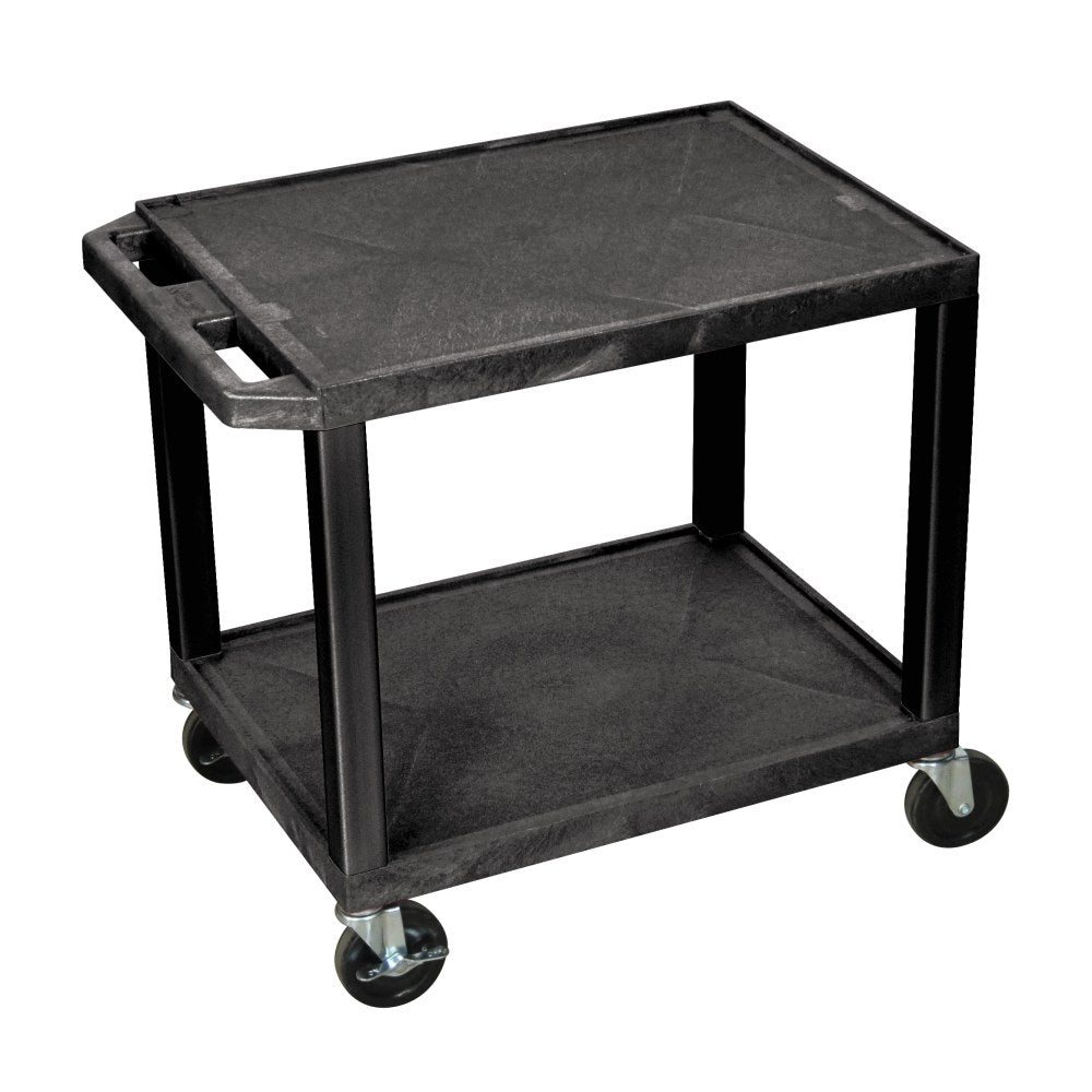 H. Wilson 26in Plastic Utility Cart, 26inH x 24inW x 18inD, Black