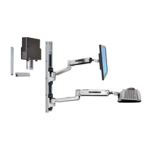 Load image into Gallery viewer, Ergoron LX Sit-Stand Wall Mount System With CPU Holder, Black/Silver, 45-359-026