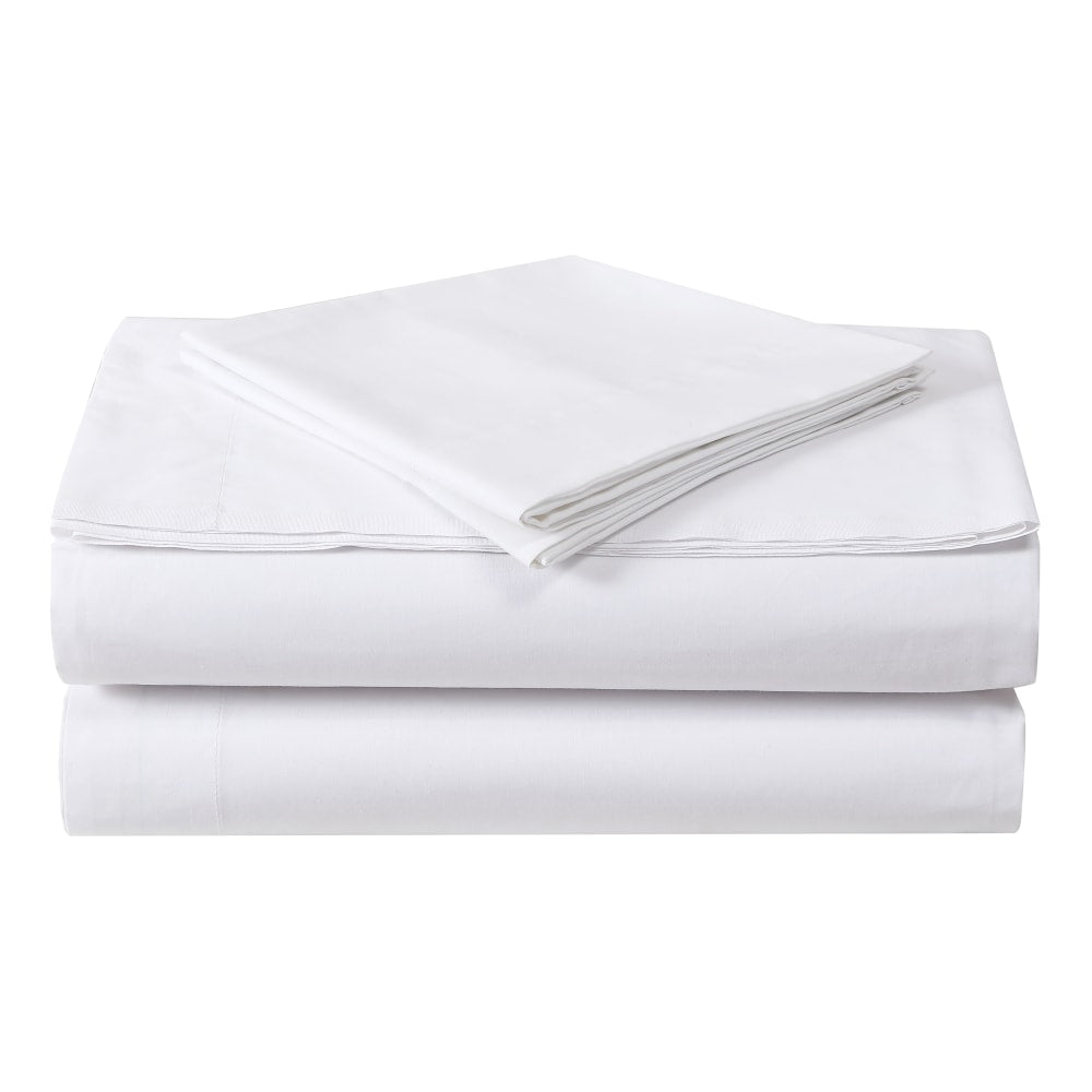 1888 Mills Lotus Extra-Deep King Fitted Sheets, 78in x 80in x 15in, White, Pack Of 12 Sheets