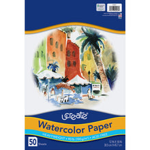 Load image into Gallery viewer, Art1st Watercolor Paper, 12in x 18in, Pack Of 50 Sheets