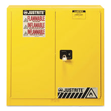 Load image into Gallery viewer, Yellow Safety Cabinets for Flammables, Manual-Closing Cabinet, 35 in, 30 Gallon