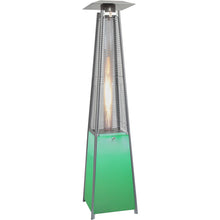 Load image into Gallery viewer, Hanover 7-Ft. Propane Patio Heater with Stainless Steel Frame and Multi-Color LED Base - Gas - Propane - 12.31 kW - Outdoor - Stainless Steel