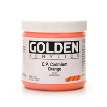 Load image into Gallery viewer, Golden Heavy Body Acrylic Paint, 16 Oz, Cadmium Orange (CP)