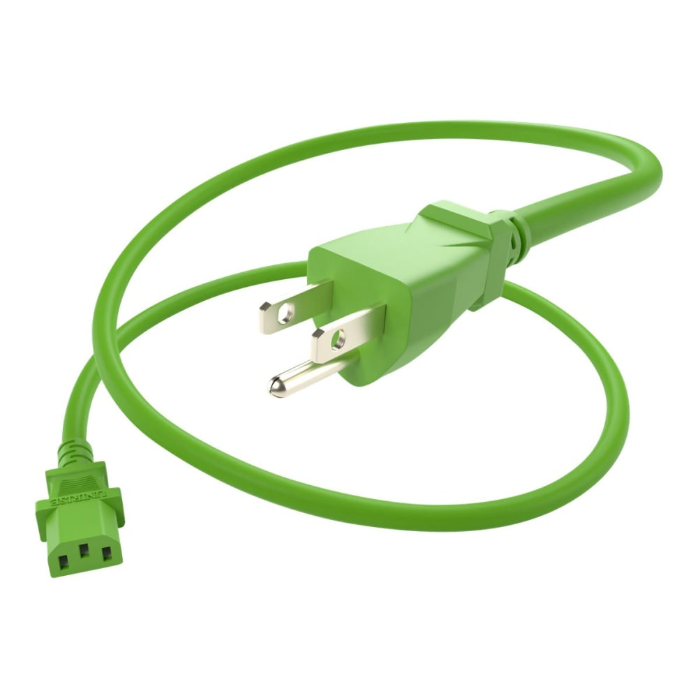 Unirise - Power extension cable - NEMA 5-15P (P) to IEC 60320 C13 - 125 V - 10 A - 1 ft - green