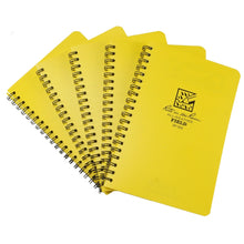Load image into Gallery viewer, Rite in the Rain All-Weather Spiral Notebooks, Side, 4-5/8in x 7in, 64 Pages (32 Sheets), Yellow, Pack Of 12 Notebooks