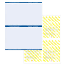 Load image into Gallery viewer, Medicaid-Compliant High-Security Perforated Laser Prescription Forms, 1/4-Sheet, 4-Up, 8-1/2in x 11in, Blue, Pack Of 1,000 Sheets