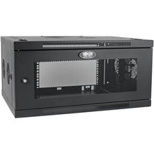 Load image into Gallery viewer, Tripp Lite 6U Wallmount Rack Enclosure Server Cabinet Wide Cable Management - 19in 6U Wide x 20.50in Deep Wall Mountable for Server, LAN Switch, Patch Panel - Black Powder Coat - Steel - 200 lb x Static/Stationary Weight Capacity