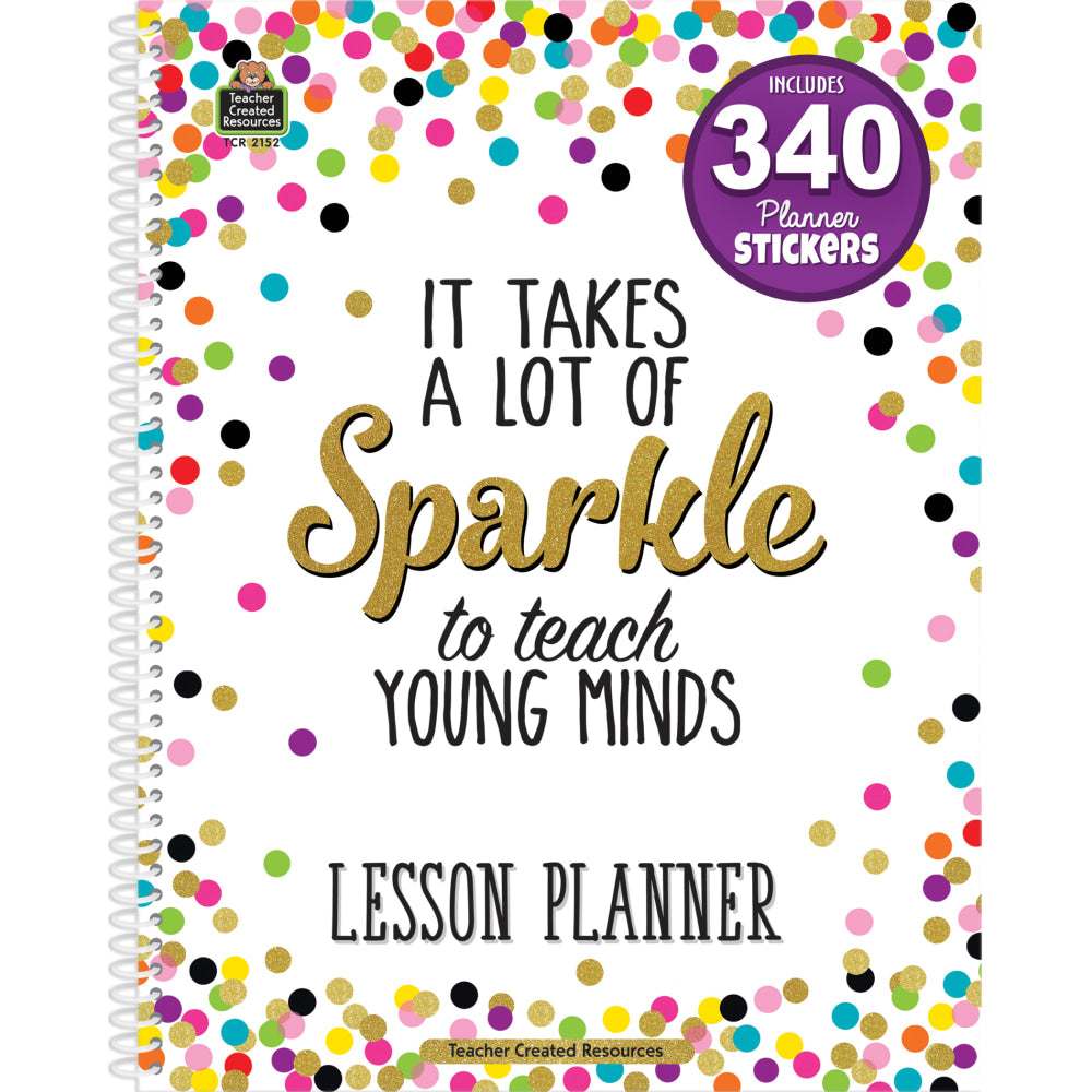 Teacher Created Resources 40-Week Lesson Planner, 8-1/2in x 11in, Confetti