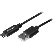 Load image into Gallery viewer, StarTech.com 0.5m USB C to USB A Cable - M/M - USB 2.0 - USB-C Charger Cable - USB 2.0 Type C to Type A Cable - First End: 1 x Type A Male USB - Second End: 1 x Type C Male USB - 60 MB/s - Shielding - Nickel Plated Connector - Black