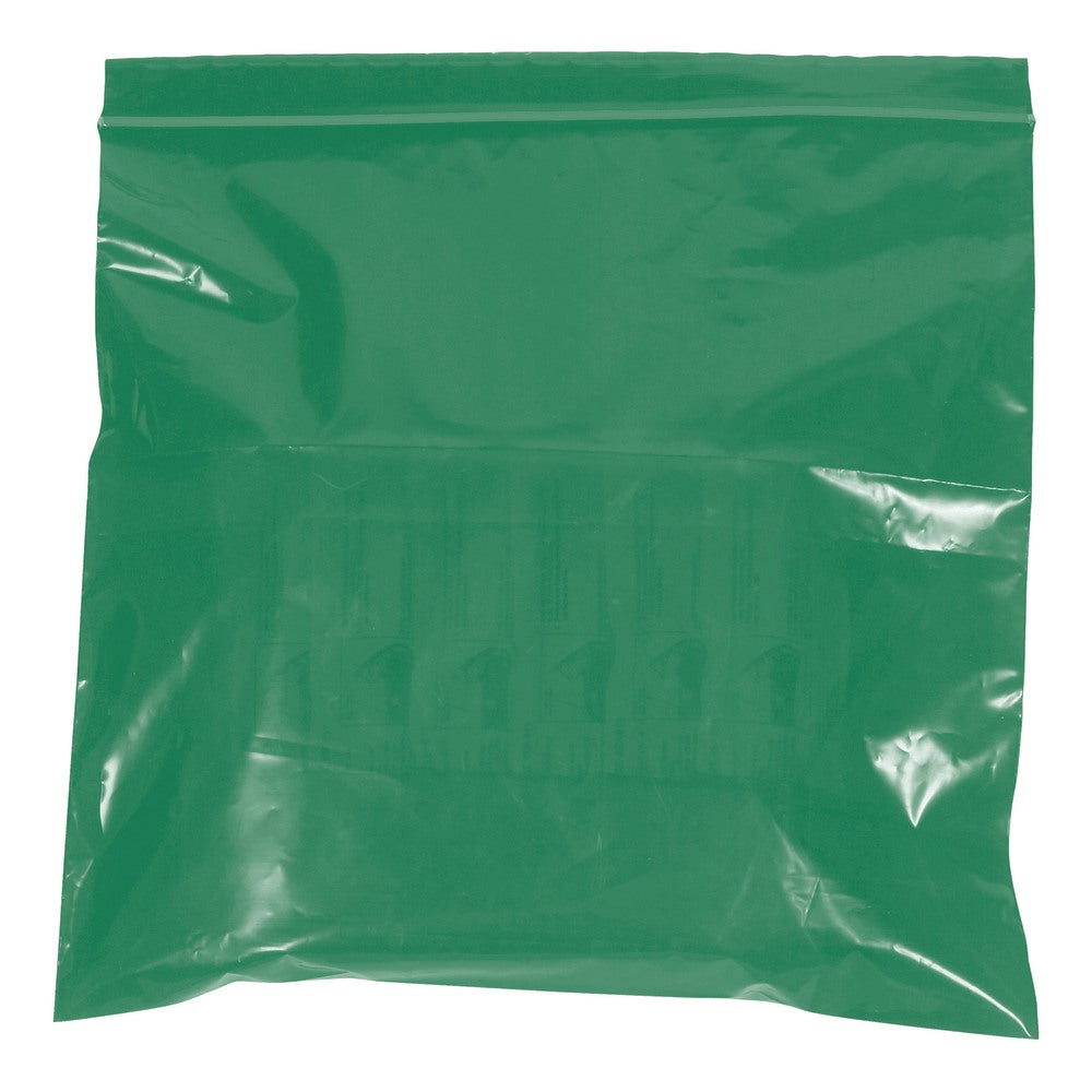 Office Depot Brand 2 Mil Colored Reclosable Poly Bags, 12in x 15in, Green, Case Of 1000