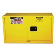Load image into Gallery viewer, Yellow Piggyback Safety Cabinets, Self-Closing Cabinet, 17 Gallon