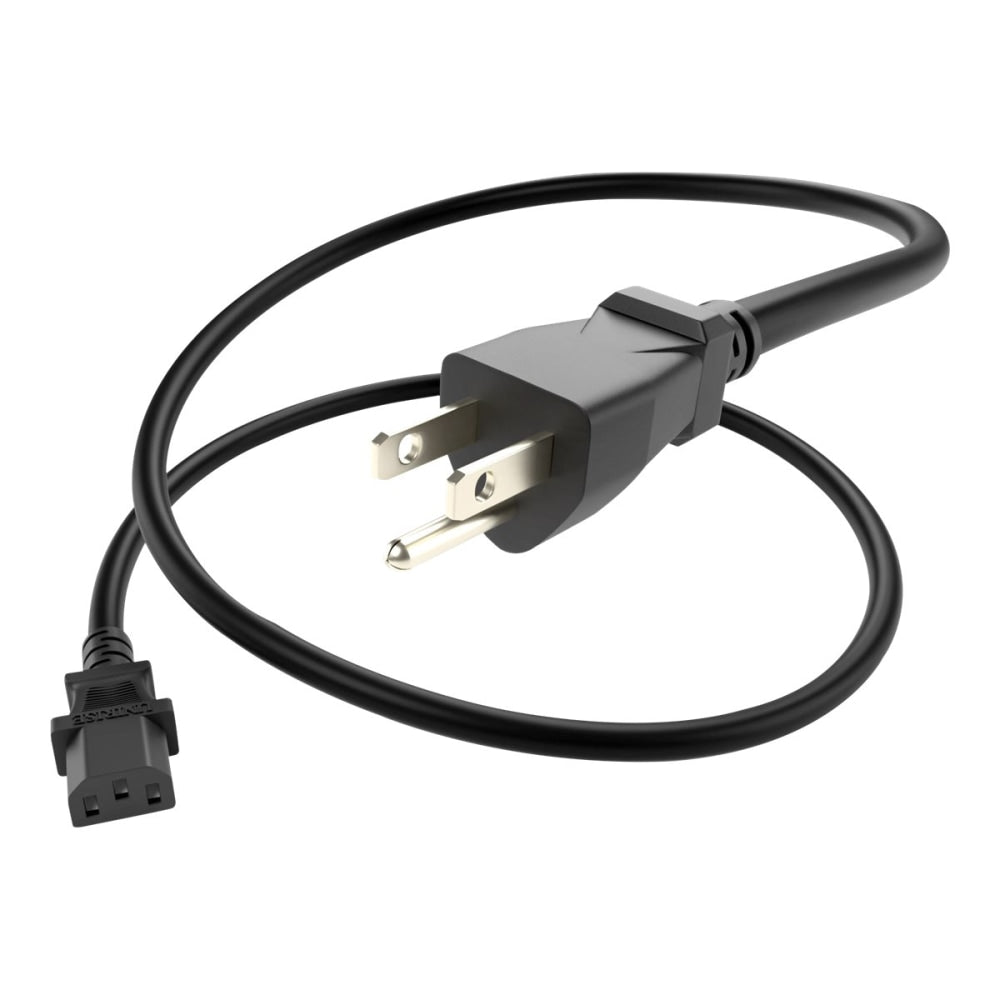Unirise - Power extension cable - NEMA 5-15P (P) to IEC 60320 C13 - 125 V - 13 A - 1 ft - black