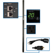 Load image into Gallery viewer, Tripp Lite 1.9kW Single-Phase Monitored PDU with LX Platform Interface, 120V Outlets (24 5-15/20R), 0U Vertical, 70 in., TAA - Power distribution unit (rack-mountable) - 20 A - AC 100/120/127 V - 1.9 kW - 1-phase - Ethernet 10/100