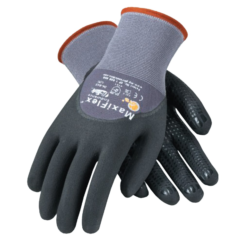 Bouton MaxiFlex Endurance Nitrile Gloves, Medium, Black/Gray, Pack Of 12 Pairs