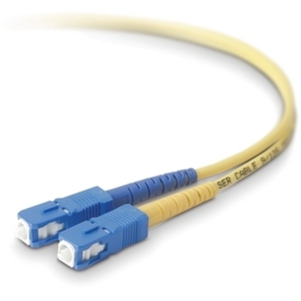 Belkin Fiber Optic Duplex Patch Cable - SC Male - SC Male - 3.28ft - Yellow