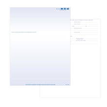 Load image into Gallery viewer, Laser 2-Sided Healthcare Medical Billing Statements, Preprinted MC/Visa/Discover Credit Card Accepted, 1-Part, 8-1/2in x 11in, Blue, Pack Of 2,500 Sheets