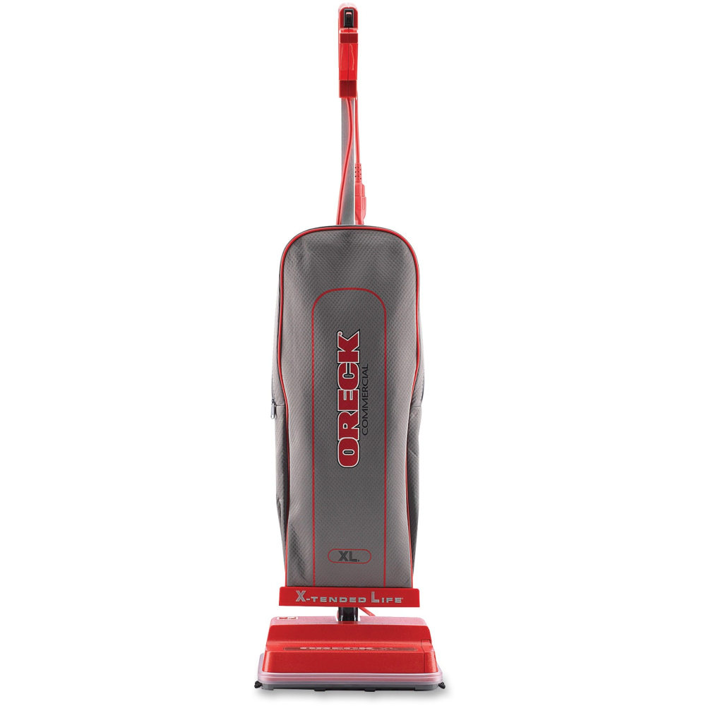 Oreck U2000RB-1 Commercial Vacuum - Bagged - Brush - 12in Cleaning Width - Carpet, Wooden Floor, Laminate Floor, Tile Floor, Hard Floor - 40 ft Cable Length - Red, Silver