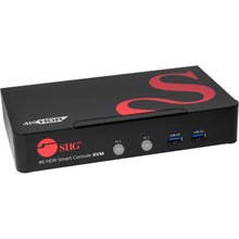 Load image into Gallery viewer, SIIG 2 Port 4K 60HZ HDMI KVM Switch with USB 3.0, Audio, Mic, HDMI 2.0a, HDR - HDMI 2.0 4K HDR KVM Switch - TAA Compliant