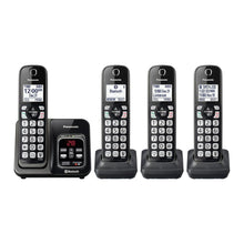 Load image into Gallery viewer, Panasonic DECT 6.0 Cordless Telephone With Answering Machine And 4 Handsets, KX-TGD564M