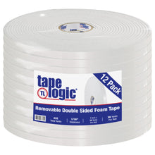 Load image into Gallery viewer, Tape Logic Removable Double-Sided Foam Tape, 1in x 36 Yd., White, Case Of 12 Rolls