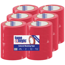 Load image into Gallery viewer, Tape Logic Color Masking Tape, 3in Core, 0.25in x 180ft, Red, Case Of 144