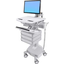 Load image into Gallery viewer, Ergotron StyleView Cart with LCD Arm, LiFe Powered, 3 Drawers (1x3) - Up to 24in Screen Support - 33 lb Load Capacity - Floor - Plastic, Aluminum, Zinc-plated Steel