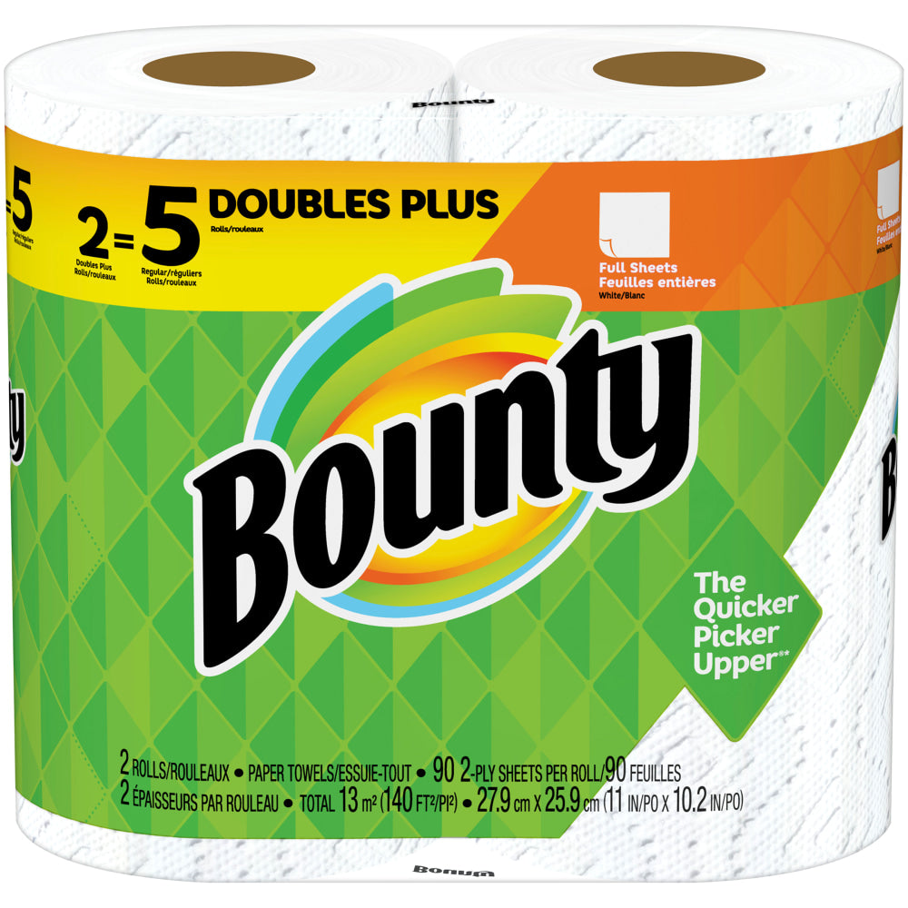 Bounty Huge 2-Ply Paper Towels, Pack Of 2 Rolls
