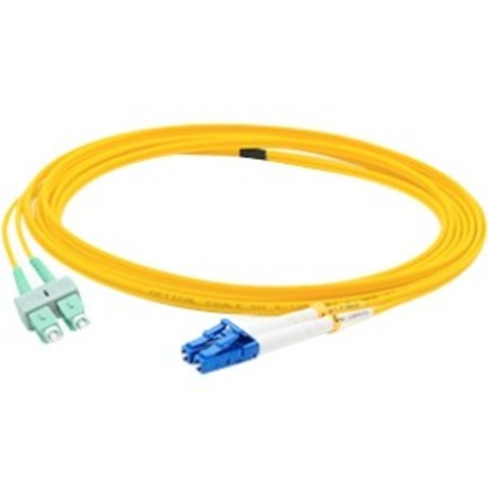 AddOn 3m ALC (Male) to ASC (Male) Yellow OS1 Duplex Fiber OFNR (Riser-Rated) Patch Cable - 100% compatible and guaranteed to work