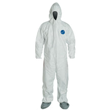 Load image into Gallery viewer, DuPont Tyvek Coveralls With Attached Hood And Boots, X-Large, White, Pack Of 25 Coveralls