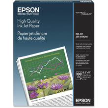 Load image into Gallery viewer, Epson Inkjet Print Inkjet Paper, Letter Size (8 1/2in x 11in), 24 Lb, Matte, White, Pack Of 100