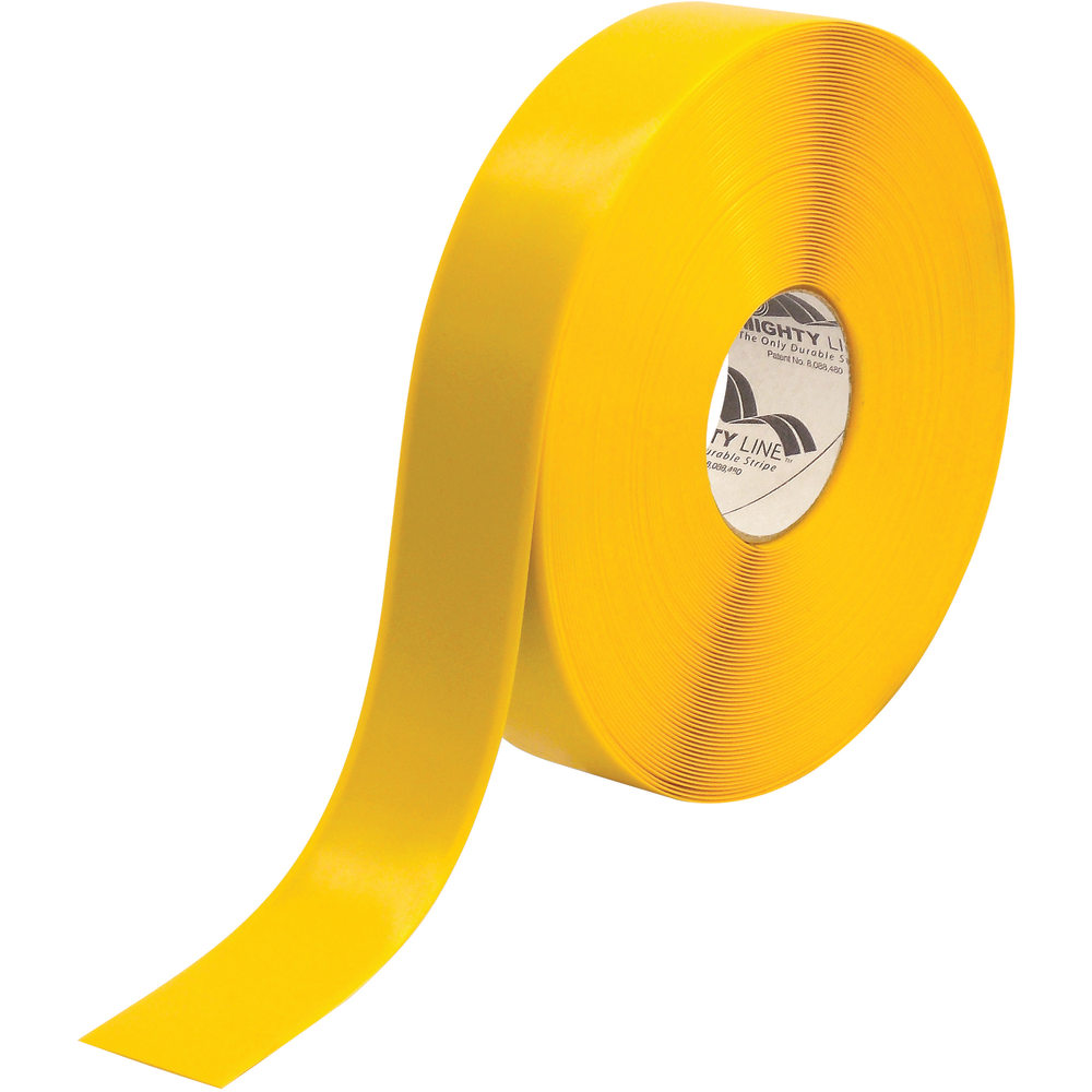 Mighty Line Deluxe Safety Tape, 2in x 100ft, Yellow