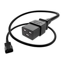 Load image into Gallery viewer, UNC Group - Power extension cable - IEC 60320 C14 to IEC 60320 C19 - 250 V - 15 A - 2 ft - black