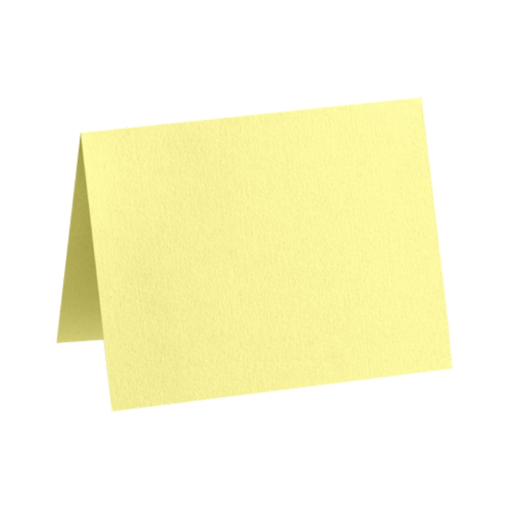 LUX Folded Cards, A2, 4 1/4in x 5 1/2in, Lemonade Yellow, Pack Of 50