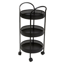Load image into Gallery viewer, Mind Reader 3-Shelf Steel Utility Cart, 27inH x 12inW x 12inD, Black