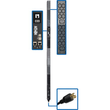 Load image into Gallery viewer, Tripp Lite 6.6kW 3-Phase Monitored PDU - LX Platform, 42 C13 &amp; 6 C19 Outlets (208/240V), L15-20P Input, 0U, TAA - Power distribution unit (rack-mountable) - 16 A - AC 240 V - 6.6 kW - 3-phase