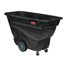 Load image into Gallery viewer, Rubbermaid Commercial Utility Duty Tilt Truck - 450 lb Capacity - Structofoam - x 26in Width x 53in Depth x 33in Height - Black - 1 Each
