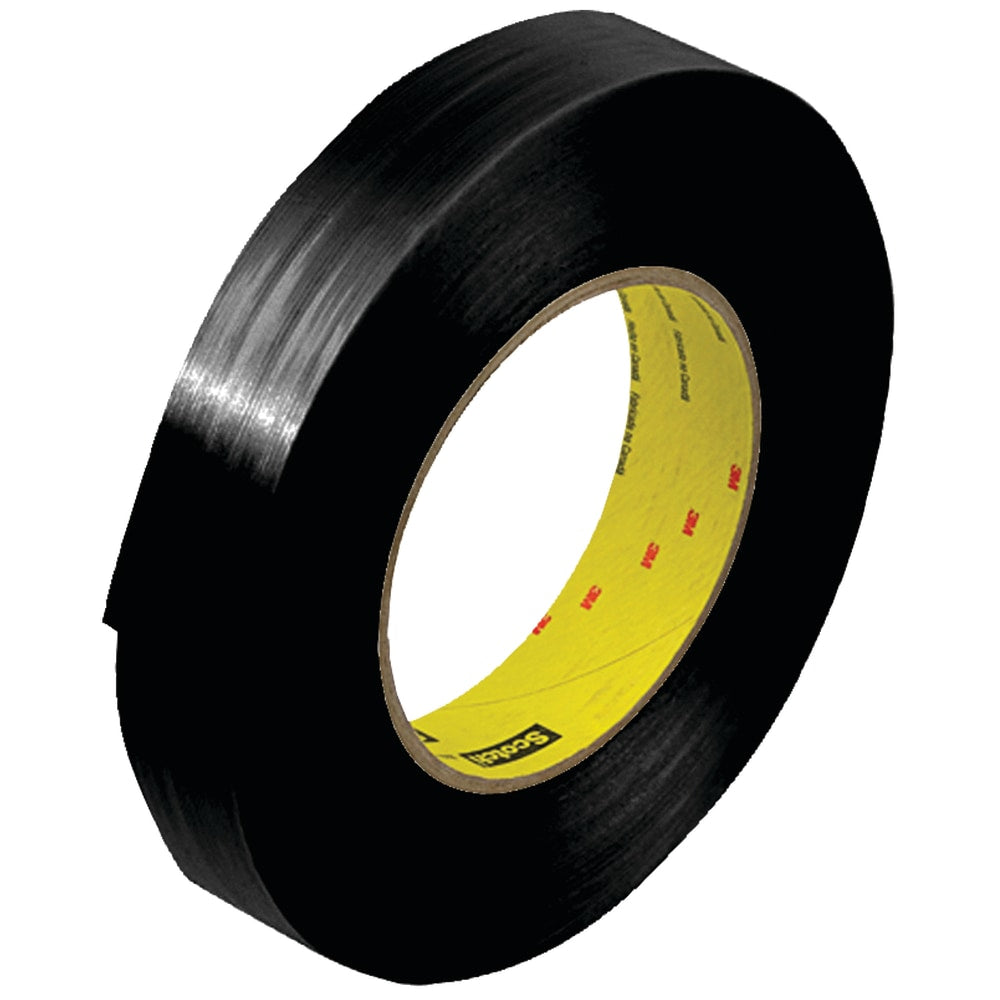 Scotch 890MSR Strapping Tape, 3in Core, 1in x 60 Yd., Black, Case Of 12