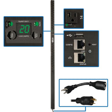 Load image into Gallery viewer, Tripp Lite 1.9kW Single-Phase Switched PDU, LX Platform, Outlet Monitoring, 120V Outlets (24 NEMA 5-15/20R), L5-20P Plug, 0U, TAA - Power distribution unit (rack-mountable) - 20 A - AC 100/120/127 V - 2.03 kW - 1-phase