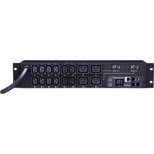 Load image into Gallery viewer, CyberPower PDU81008 200 - 240 VAC 30A Switched Metered-by-Outlet PDU - 16 Outlets, 12 ft, NEMA L6-30P, Horizontal, 2U, LCD, 3YR Warranty