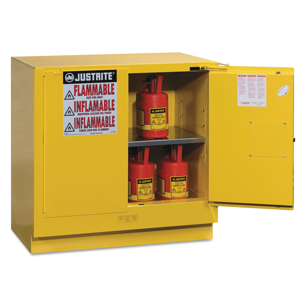 Yellow Undercounter Cabinets, Self-Closing Cabinet, 22 Gallon