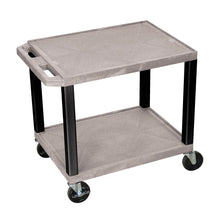 Load image into Gallery viewer, H. Wilson 26in Plastic Utility Cart, 26inH x 24inW x 18inD, Gray/Black