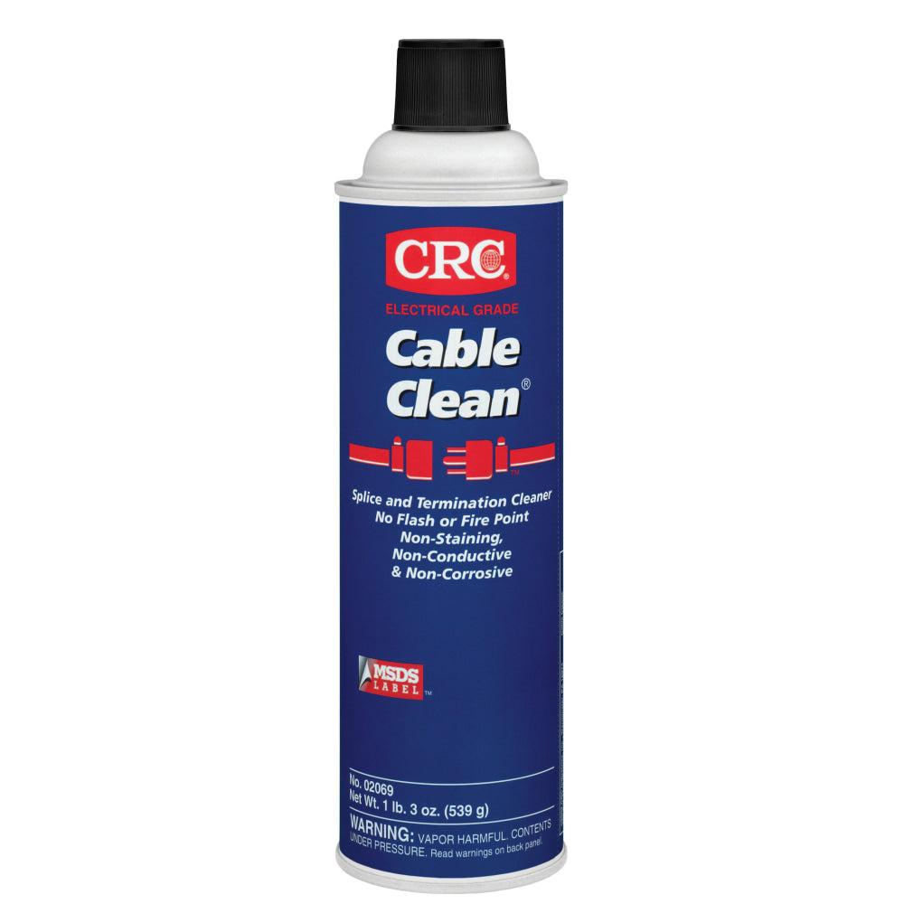CRC Cable Clean High Voltage Splice Cleaner, 20 Oz Can, Case Of 12